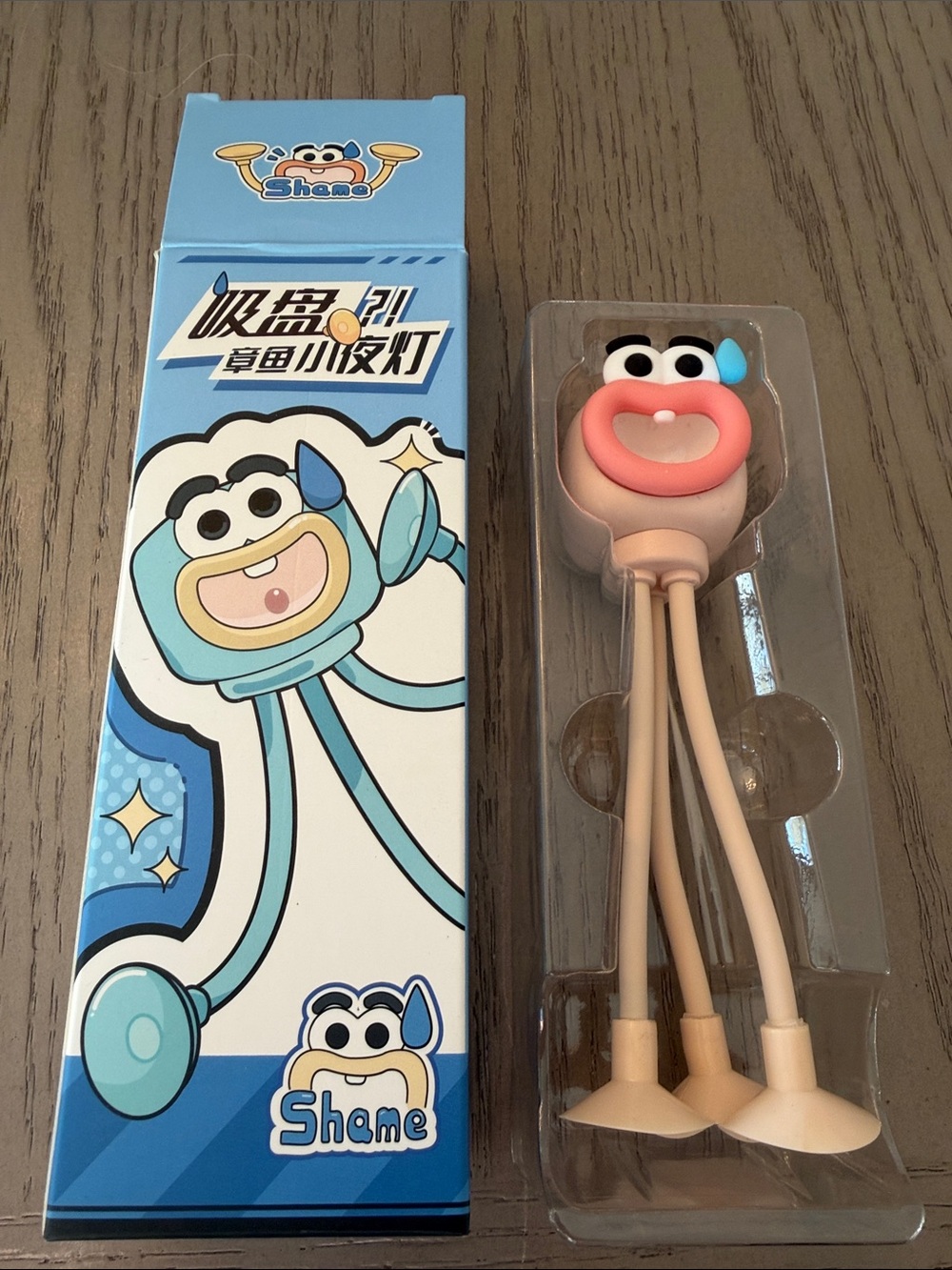 Beige Cartoon Suction-Leg Toy Night Light
